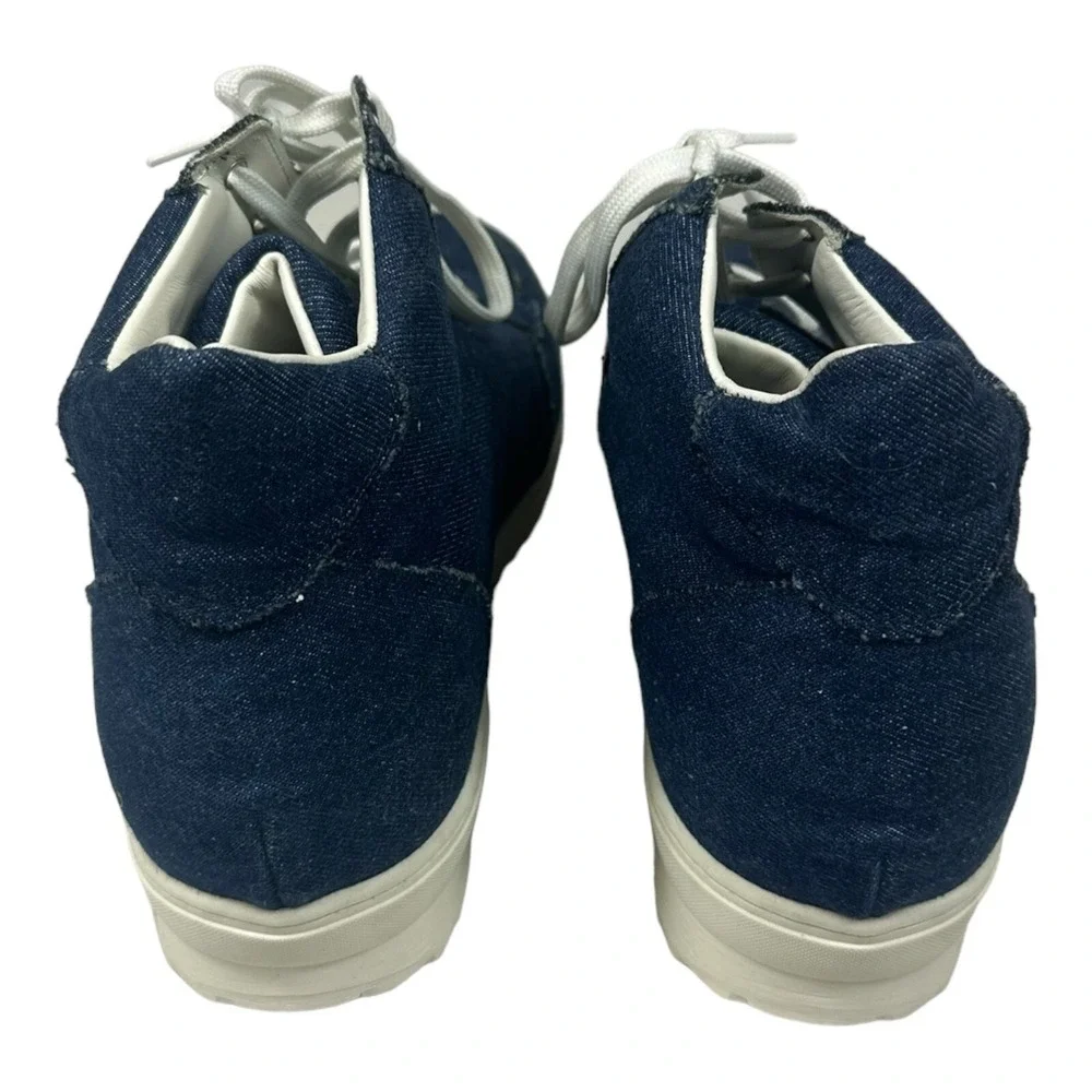 Guidomaggi Italian Elevator Height Increasing Denim High Top Mens Shoe 12 NEW